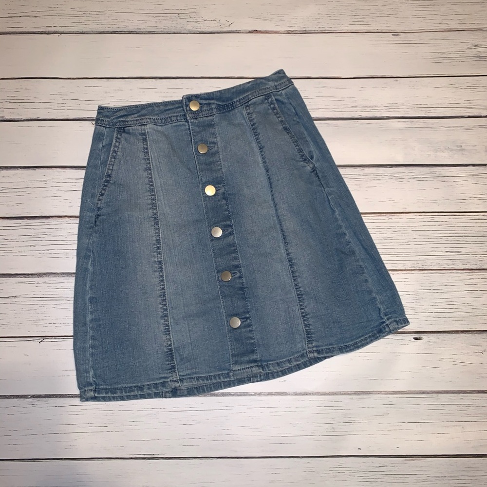 A New Day denim button skirt